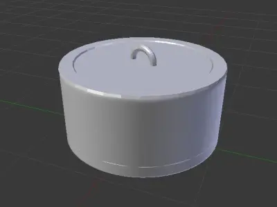 aluminium bowl Free low-poly 3D model