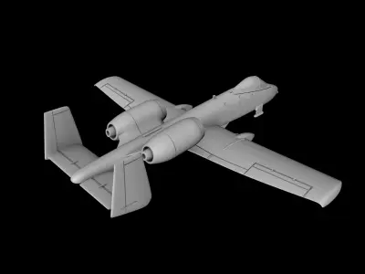 A10-A THUNDERBOLT-II Scale 1-72 Ready to Print STL FILES 3D print model