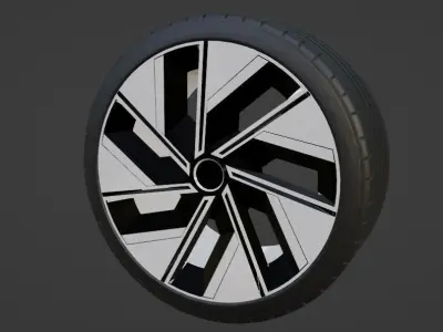 Volvo wheel Low-poly 3D model