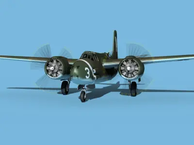 Douglas A-20G Havoc V05 3D model
