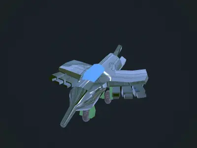 3d Model Jet fighter  Low-Poly Low-poly 3D model