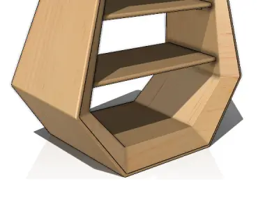 Special Wooden Showcase Free low-poly 3D model