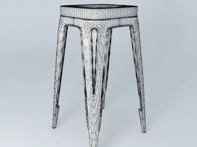 Barstool All Metal Free 3D model