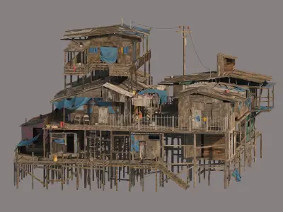 Shanty town 3D model
