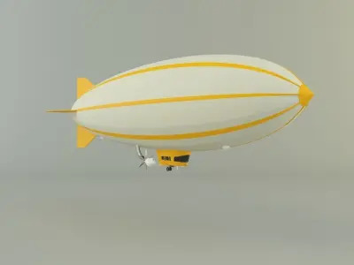 Zeppelin 3d model airship 3D model