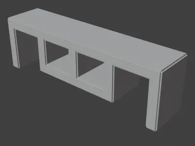TV Bench Free 3D model