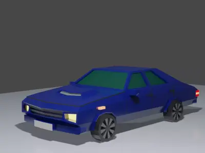 Low Poly Sports Car Free 3D model