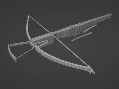 Medieval Crossbow Free low-poly 3D model