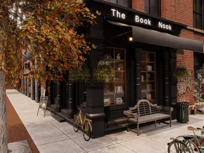 The Book Nook Blender Scene Free 3D model