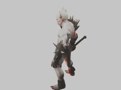 Monster Warrior Character Low-poly 3D model
