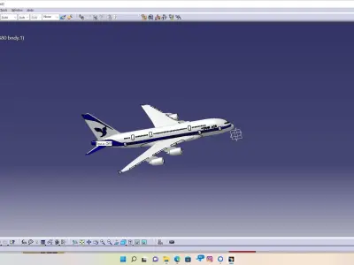 Airbus A380 IRAN AIR HOMA 3D model
