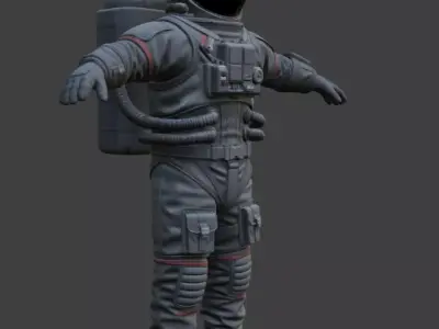 Realistic Astronaut Space Suit 3D model shop