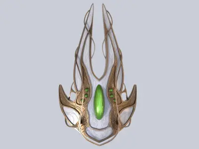 Alien spacecraft Low-poly 3D model