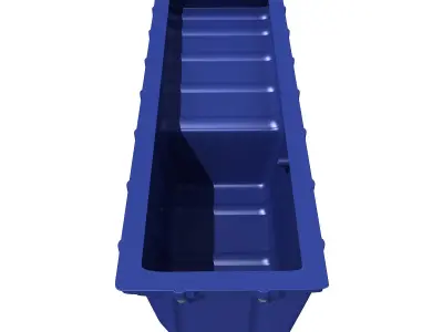 Blue Oil Sump Pan v4 3D model