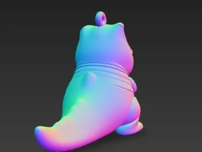 Cute TRex Dinosaur 3D Printable Keychain Model 3D print model