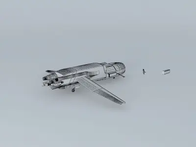Spaceship military aircraft Free 3D model