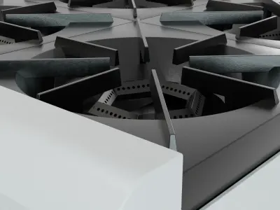 Commercial Gas Range 3D model