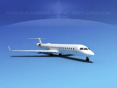 Bombardier CRJ900 Unmarked 2 3D model