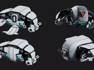 Drone Free low-poly 3D model