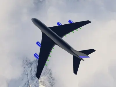 Airbus A380 Model Free low-poly 3D model