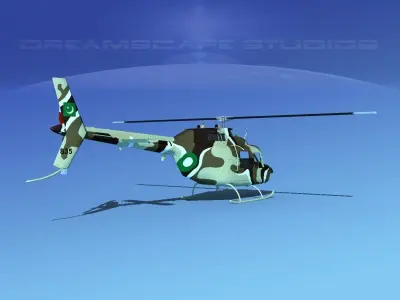 Bell OH-58B Pakistan Army 3D model