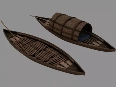 Bangladeshi Boat Low-poly 3D model