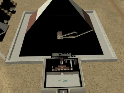 Giza Plateau true scale model 3D model