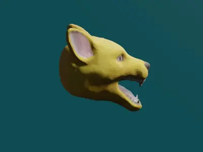 wolf head 3D model