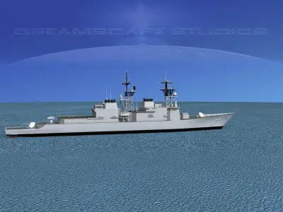 Spruance Class DD976 USS Merrill 3D model