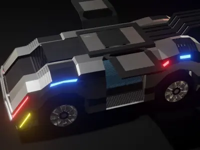 Tactical Vehicle Low-poly 3D model