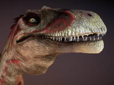 Dakotaraptor Low-poly 3D model