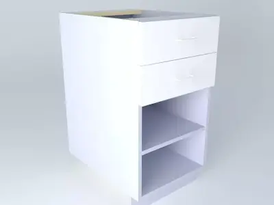 B0D2D kitchen cabinet with two drawers Free 3D model