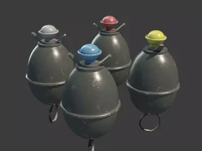 M39 Eihandgranate Eierhandgranate egg hand grenade 3D model