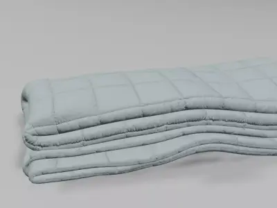 Blanket folded 3 times Free 3D model
