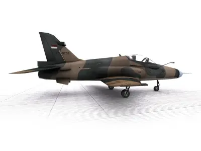 BAE HAWK MK 209 Low-poly 3D model