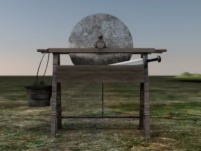 Maquina de moldagem medieval 3D model