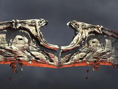 Angel Wings of Stone 2  3D model