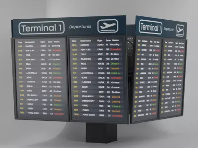 Flight Information Display System 3D model