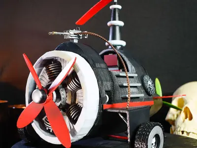 The Raven-Pulp Horror Themed Helicopter 3D print model