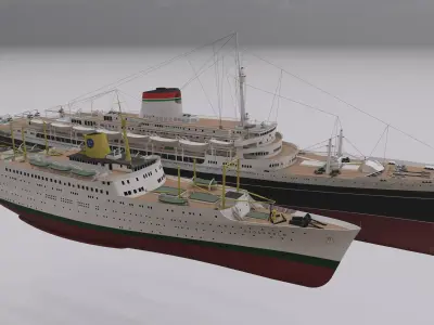 COMBO - SS Andrea Doria - MS Stockholm 3D model