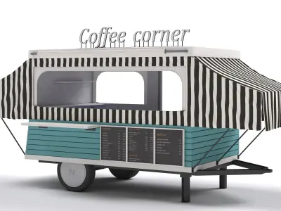 caravan coffee corner 3D model