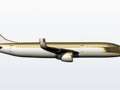 Airplane flying in sky 3D print model