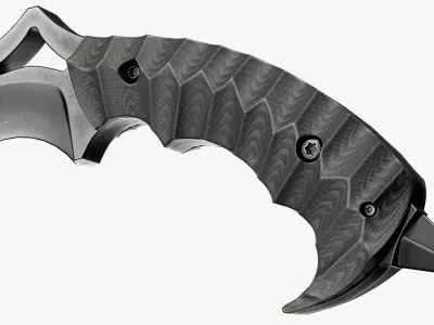 Tactical kukri knife Low-poly 3D model