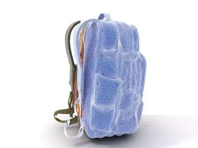 Camouflage Tactical Backpack model pack Low-poly 3D model