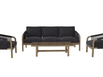 Outdoor Sofa and Table 3D model