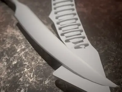 HIE Game Ready Machete D180321 Low-poly 3D model