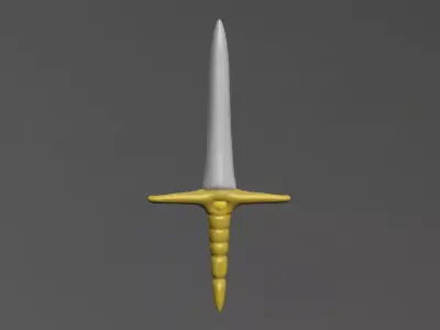 Gold Blade Low-poly 3D model
