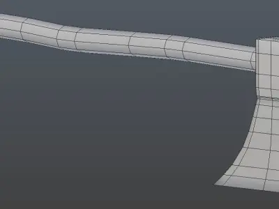 Cartoon hand-painted axe Free low-poly 3D model