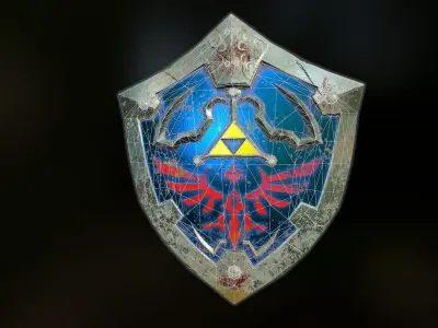 Hylian Shield Free low-poly 3D model