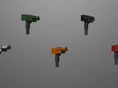 Warhammer 40k Autopistol Pattern Voss Mk 10 Low-poly 3D model